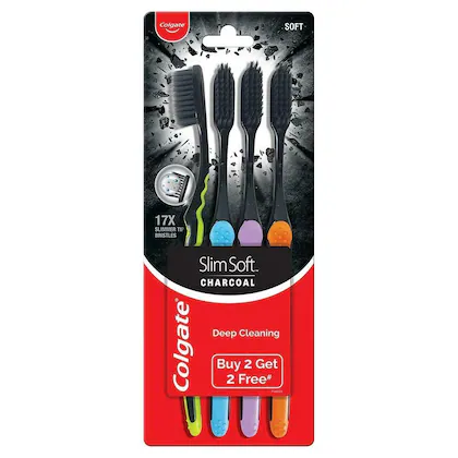 Colgate Slim Soft Charcoal Soft Toothbrush Elham Pharm